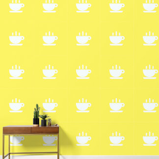 Papel Pintado Copa Blanca De Cocina Amarilla De Java