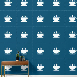 Papel Pintado Copa Blanca De Cocina Verde azulada De Java