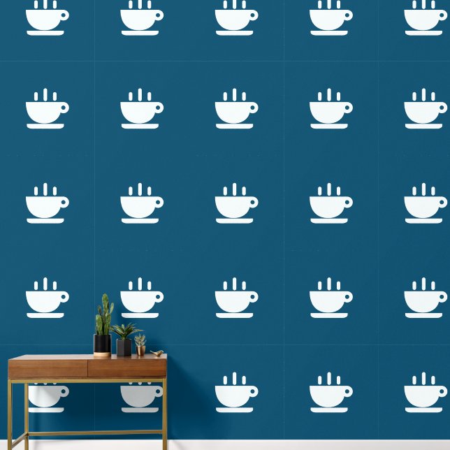 Papel Pintado Copa Blanca De Cocina Verde azulada De Java (Pasillo)