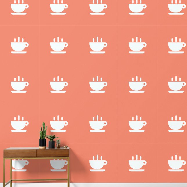 Papel Pintado Copa Blanca De La Cocina De Java Salmon (Pasillo)