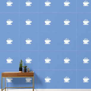 Papel Pintado Copa De Java En Cocina Azul