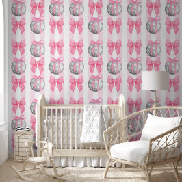 Papel Pintado Coqueta femenina a rayas rosadas y elegante