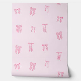 Papel Pintado Coqueta rayada de arcos rosados en rosa claro