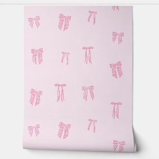 Papel Pintado Coqueta rayada de arcos rosados en rosa claro