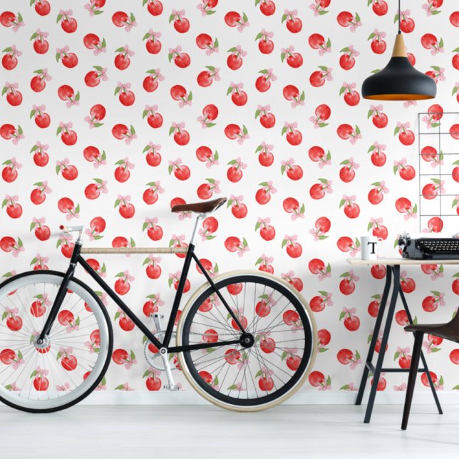 Papel Pintado Coquette Cherries y arcos rosados Peña y Palo (Subido por el creador)