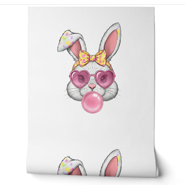 Papel Pintado Coquette Cute Bunny Bow Easter Day Rabbit Adolesce (Desenrollar)