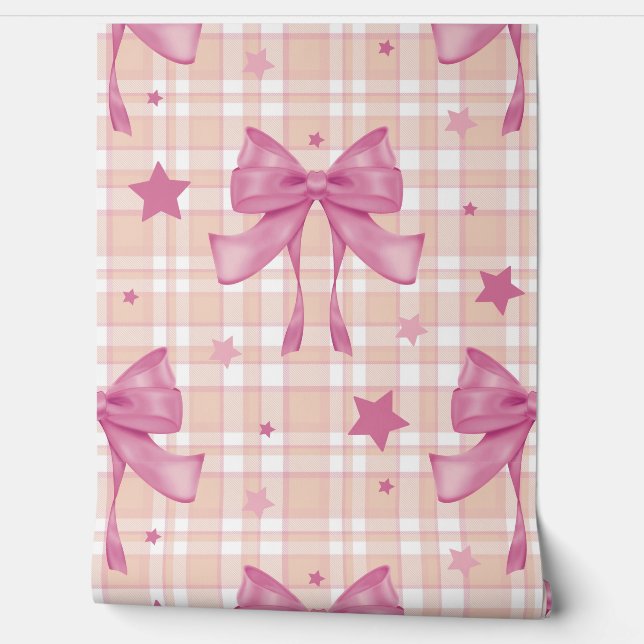 Papel Pintado Coquette Femenina Rosa (Desenrollar)