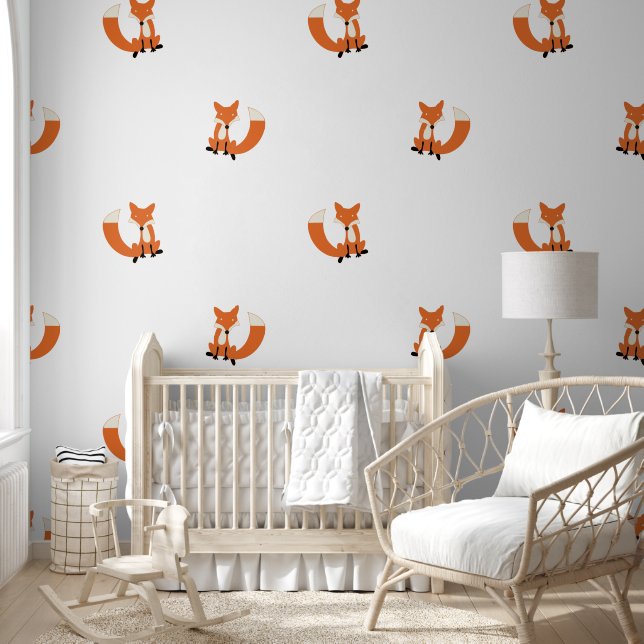 Papel Pintado Coral Cute Fox Modern Simple (Niños)