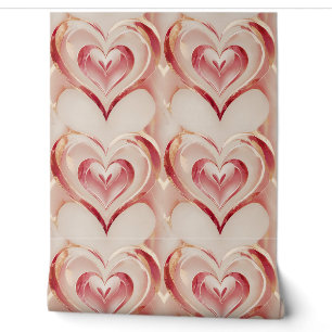 Papel Pintado Corazón romántico dentro de un patrón de diseño ca