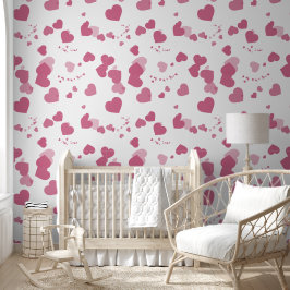 Papel Pintado Corazones de amor rosados bonitos