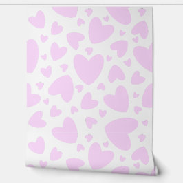 Papel Pintado Corazones de amor rosados | Infantería Y Sala De R