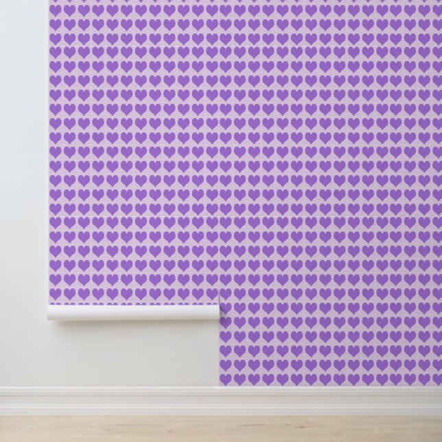 Papel Pintado Corazones Morados (Solicitud)
