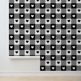 Papel Pintado Corazones retorcidos divertido Nursera Unisex en b