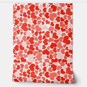 Papel Pintado Corazones rojos de amor