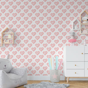Papel Pintado Corazones rosados y curas, niñera