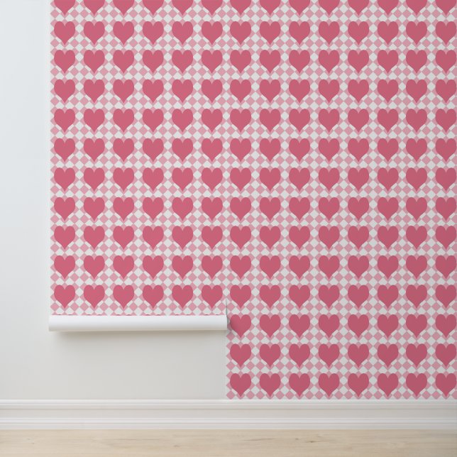 Papel Pintado Corazones rosas (Solicitud)