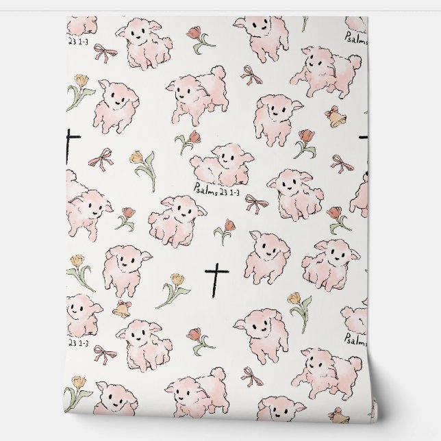Papel Pintado Corderito Blanco (Desenrollar)