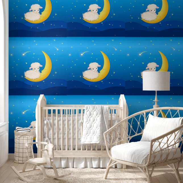 Papel Pintado Cordero en la luna (Niños)