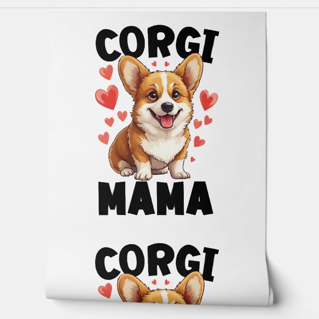 Papel Pintado Corgi Mom - Cute Corgi Mama (Desenrollar)