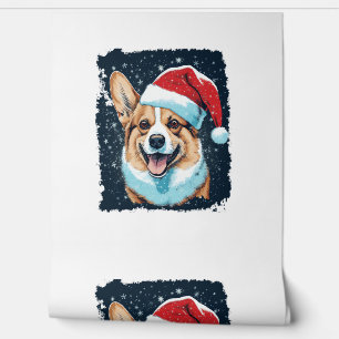Papel Pintado Corgi Navidades de perro de arte pop