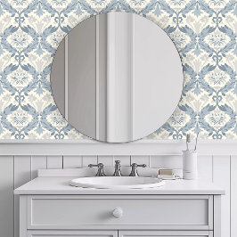 Papel Pintado Corona azul monocromática