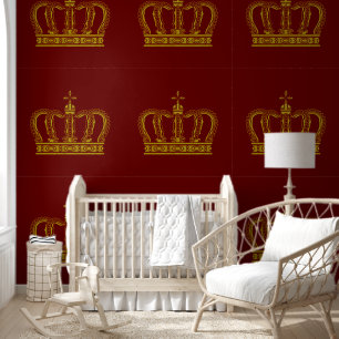 Papel Pintado Corona dorada - real de lujo 1