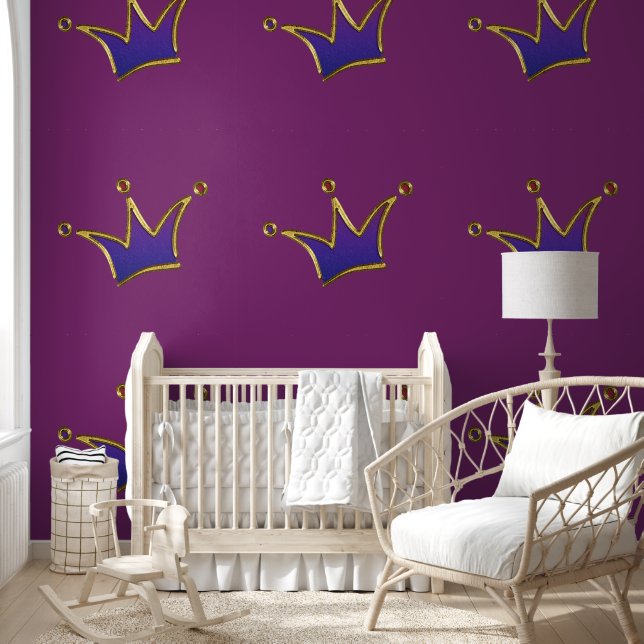 Papel Pintado Corona Personalizado divertida - dorado 2 (Niños)