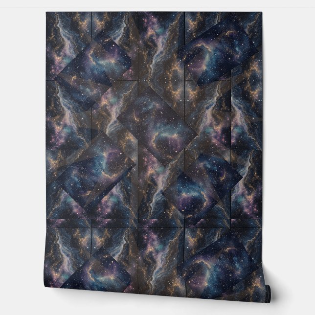 Papel Pintado Cosmic Nebula Swirl 3D Wallpaper – Smooth Vinyl (Desenrollar)