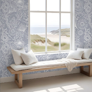 Papel Pintado Costa de la moda Bajo el Arrecife de Coral Periwin