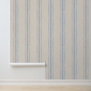 Papel pintado costero rayas punteadas a rayas 
