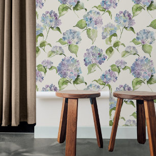 Papel Pintado Cottage Chic Hortensia floral jardín francés