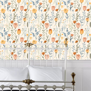 Papel Pintado Cottagecore Wildflowers