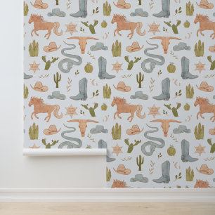 Papel Pintado Cowboy Western Boy's Room