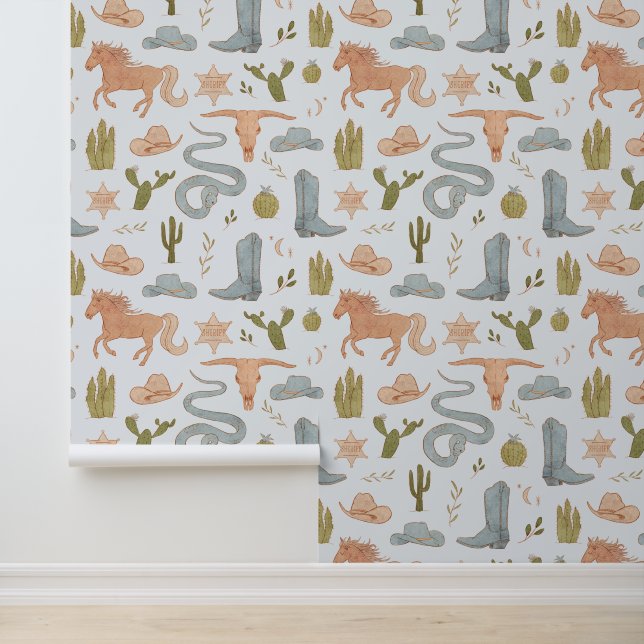 Papel Pintado Cowboy Western Boy's Room (Solicitud)