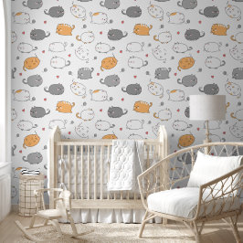 Papel Pintado Cozy Cat pattern for Your Kid Room