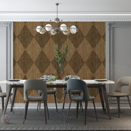 Papel Pintado Crackeo de diamante Textura verde marrón