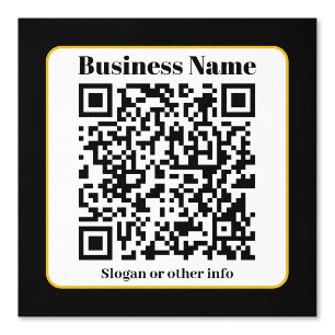 Papel Pintado Crea tu propio código QR   Borde dorado blanco y n