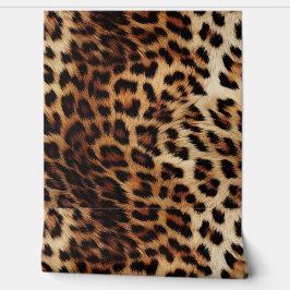 Papel Pintado Cream Brown Leopard Animal Print