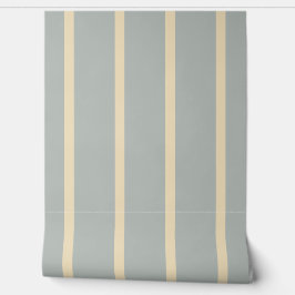 Papel Pintado Cream Stripes Vertical Pattern Dusty Blue