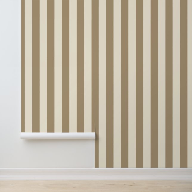 Papel Pintado Cream Tofu Khaki Oyster Stripe (Solicitud)