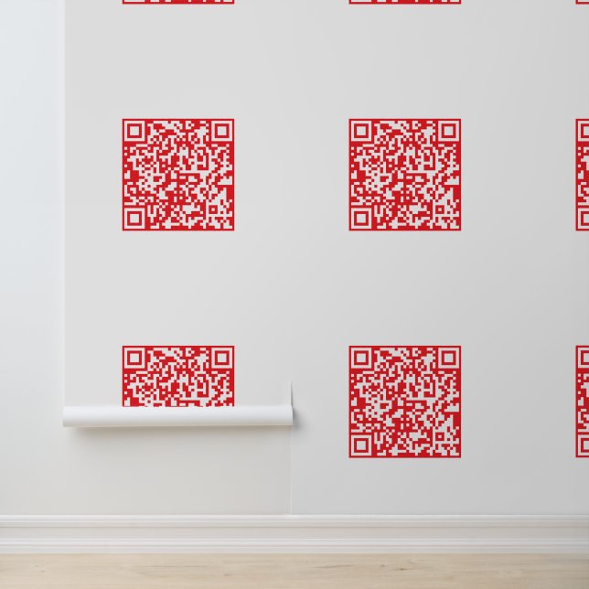 Papel Pintado Crear un código QR rojo escaneable (editable) (Solicitud)