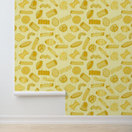 Papel Pintado Crema de restaurante italiano Pasta Shapes