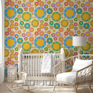 Papel Pintado Crema flora nostálgica