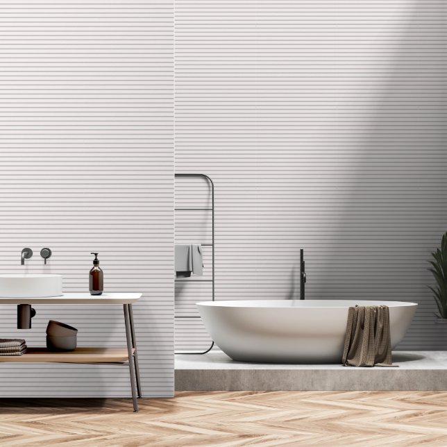 Papel Pintado Crema rayada (Baño)