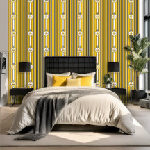 Cresta personalizada Amarillo Negro Franja Pega y