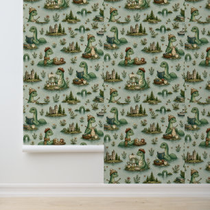 Papel Pintado Criptídeos Acogedores Nessie Monstruo del Lago Nes