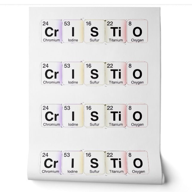 Papel Pintado Cristo Elementos Químicos (Desenrollar)