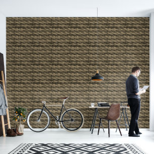 Papel pintado - Crochet de onda sepia