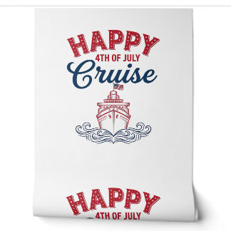 Papel Pintado Crucero Feliz 4 de Julio Diseño Patriótico de Barc