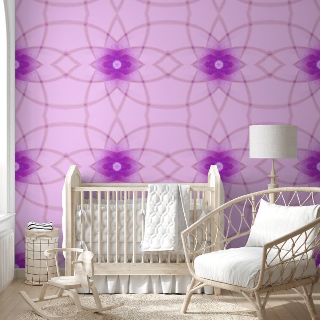 Papel Pintado Crystal Bloom – Arte Fractal Microscópico (Niños)